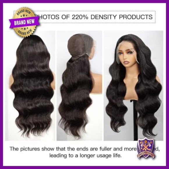 13x6 Full Lace Front Wig Human Hair Body Wave 22 Inch Glueless main image 5